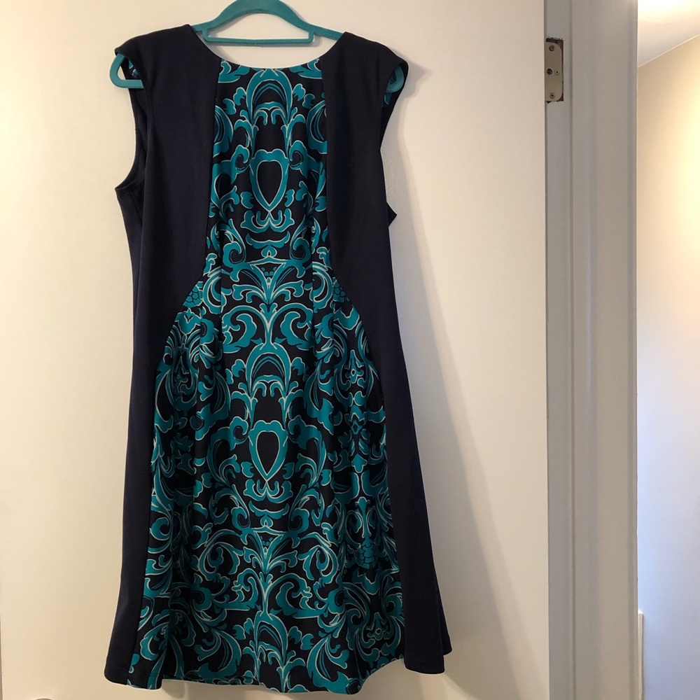 16P Navy and light blue dress